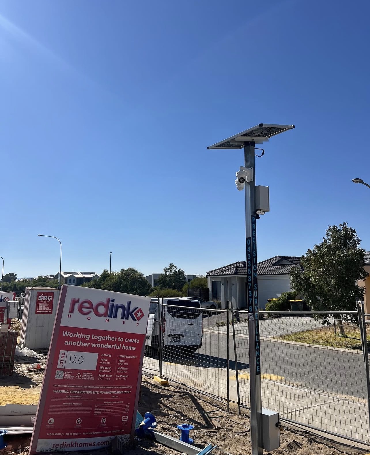 Precision Surveillance on Redink Homes residential build