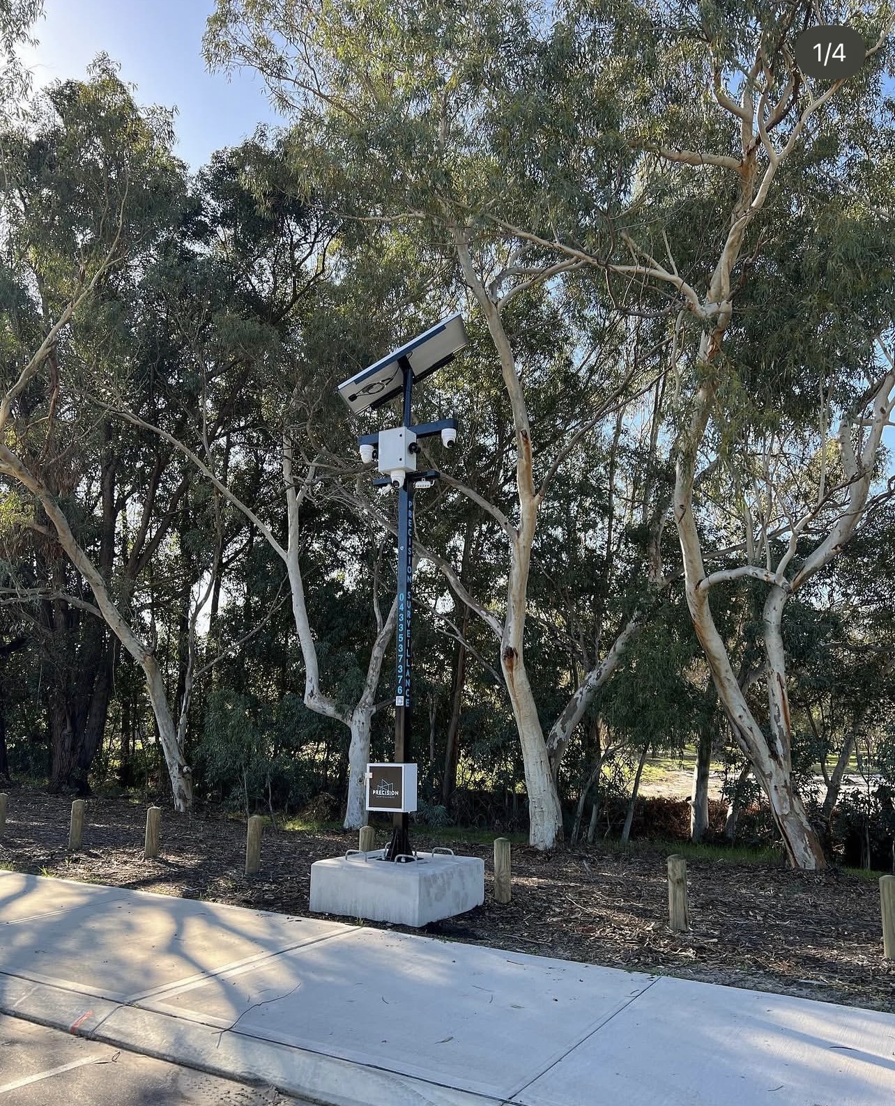 Precision Surveillance tower in park and rural setting
